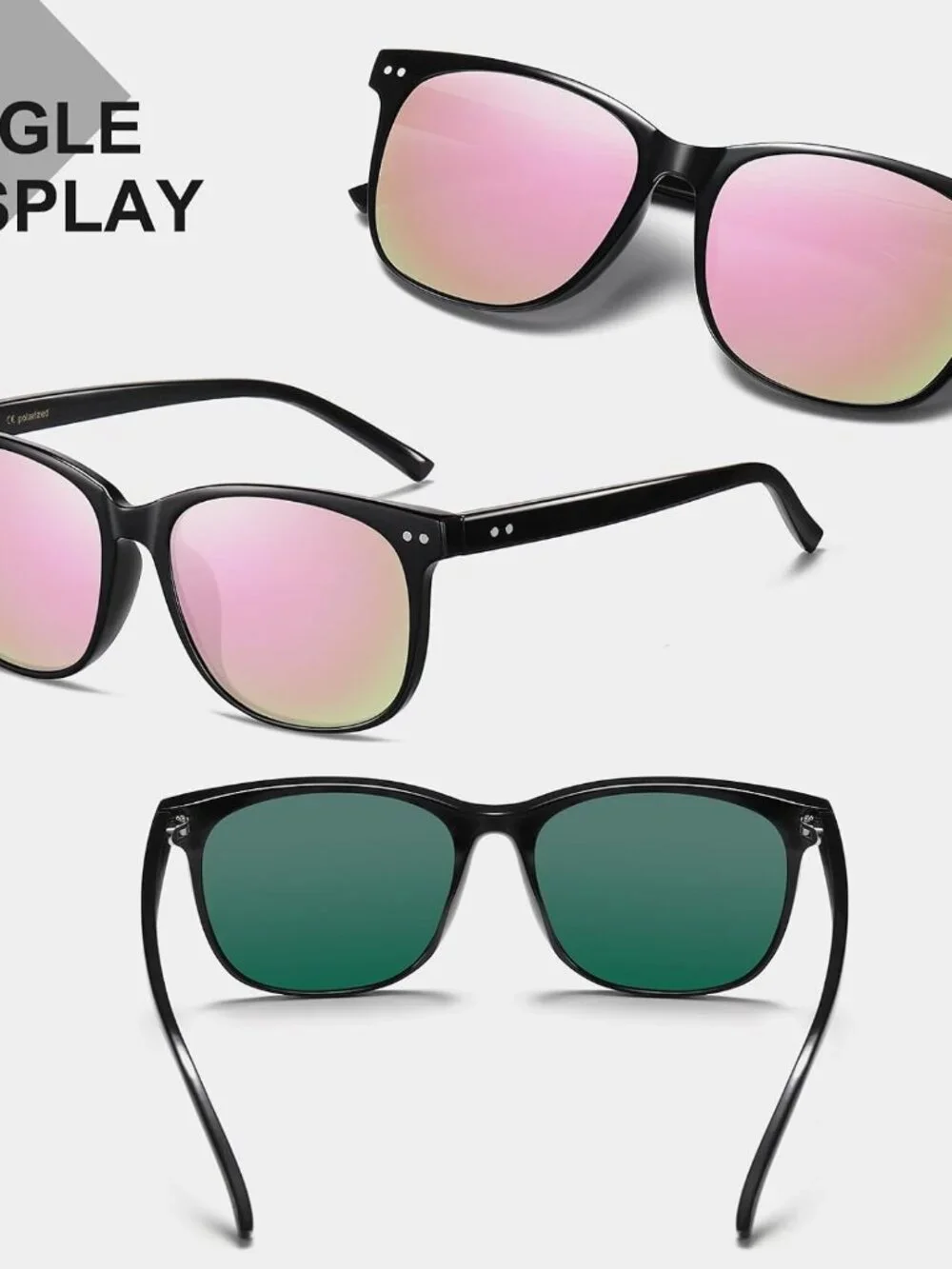 Classic Round Polarized Sunglasses for Men & Women - UV400 Protection - 2 Pairs